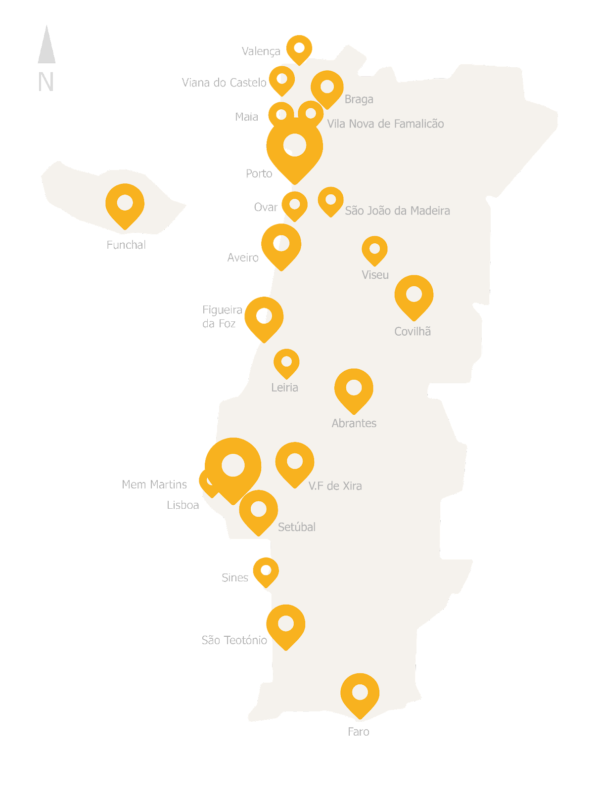 map of portugal