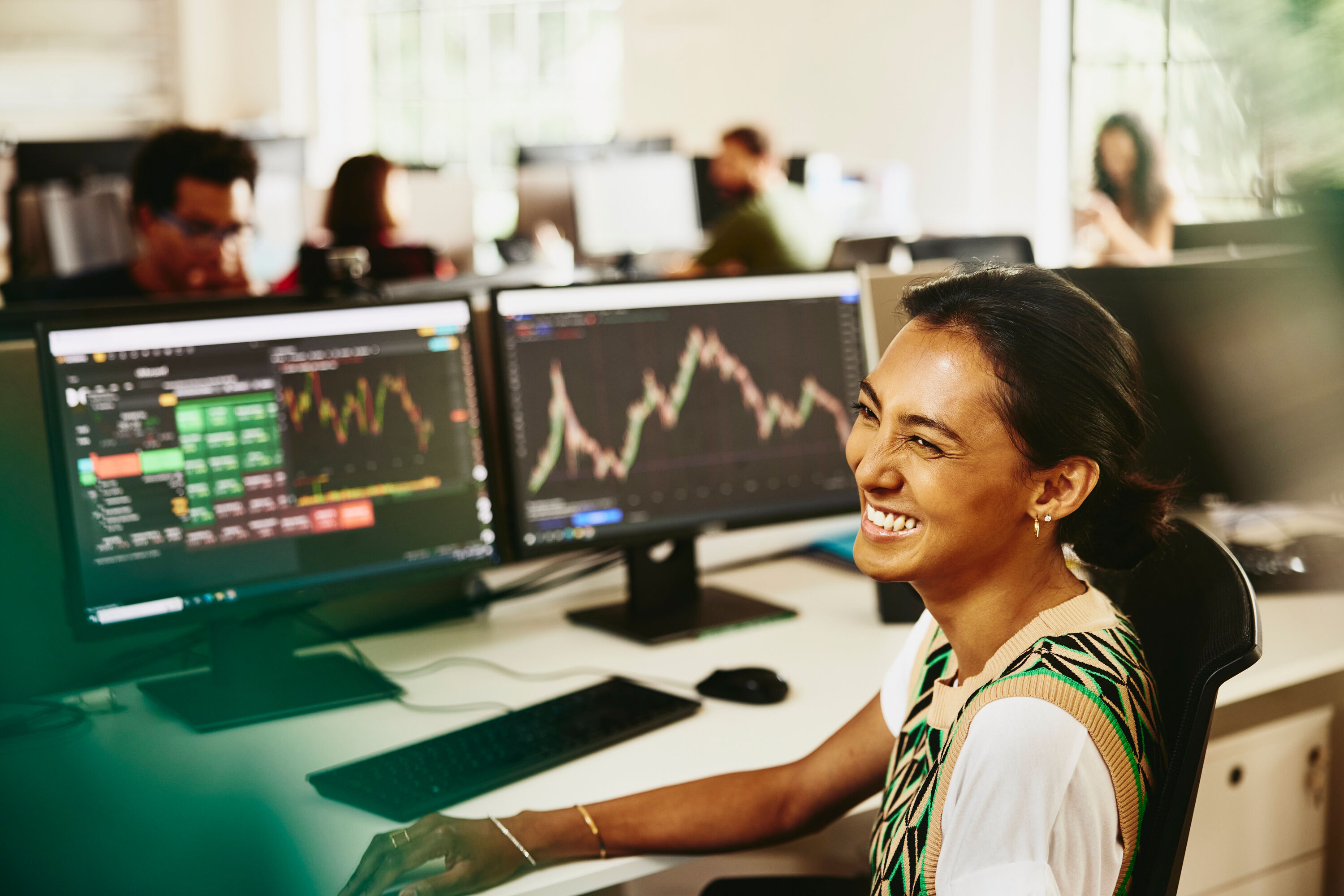 woman and graphics