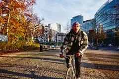 A person riding a cycle