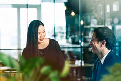 People in conversation