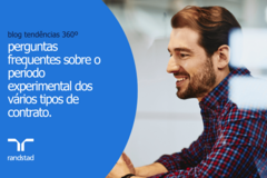 perguntas frequentes sobre o período experimental dos vários tipos de contrato.