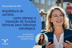 Arquitetura de carreira: como planear a transição de funções técnicas para liderança estratégica.