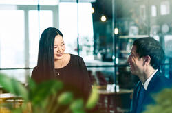 People in conversation