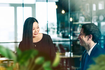 People in conversation