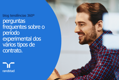 perguntas frequentes sobre o período experimental dos vários tipos de contrato.
