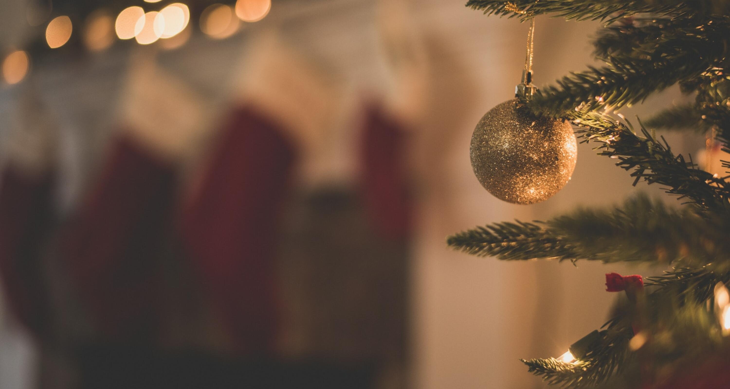 arvore e decorações de natal