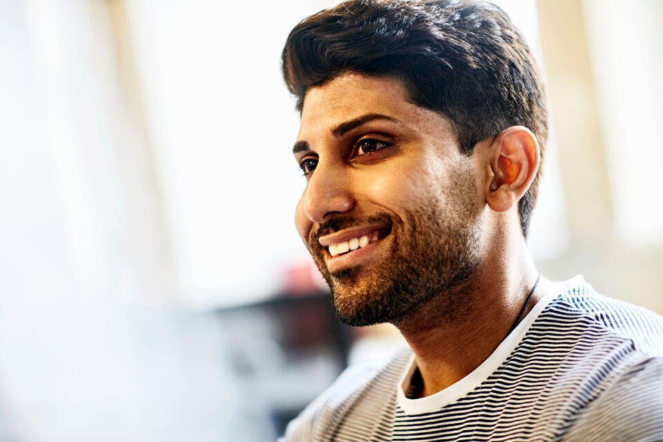 man smiling
